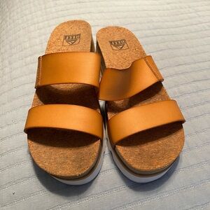 Reef Brown Slide Sandals
